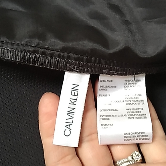 Calvin Klein Black Hooded Trench Coat. Size Medium  NWOT - Picture 14 of 16